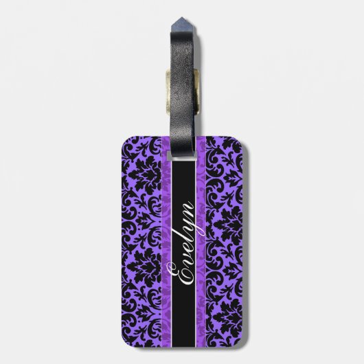Aangepast Paars Bagagelabel (Achterkant verticaal)