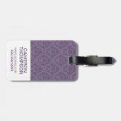 Aangepast Paars bloemkool voor foto's 2 Bagagelabel (Achterkant horizontaal)