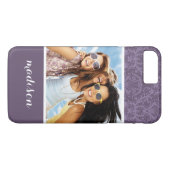 Aangepast Paars bloemkool voor foto's en namen 2 Case-Mate iPhone Case (Achterkant (Horizontaal))