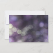 Aangepast Paars Bokeh Light & Typografie 32 RSVP Kaartje (Achterkant)