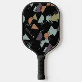Aangepast Paars Bruin Groen Oranje Zwarte Mozaïekk Pickleball Paddle (Voorkant)