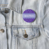 Aangepast Paars Damask Ronde Button 5,7 Cm (In situ)