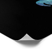 Aangepast Paars en blauw Magisch Unicorn Poster (Hoek)