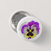 Aangepast Paars en geel Ronde Button 3,2 Cm (Voorkant /achterkant)