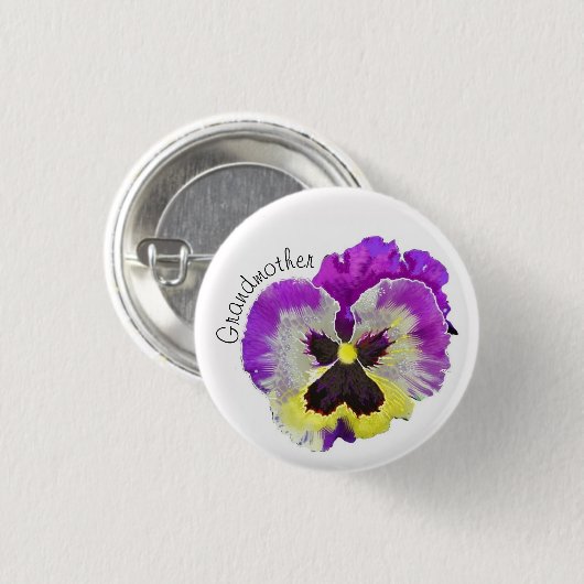 Aangepast Paars en geel Ronde Button 3,2 Cm (Voorkant /achterkant)