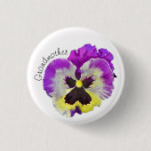 Aangepast Paars en geel Ronde Button 3,2 Cm (Voorkant)