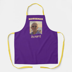 Aangepast Paars en goudNorseman fotoplatform Schort