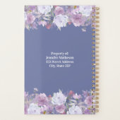 Aangepast Paars Floral Wreath Daily Planner (Achterkant)