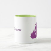 Aangepast Paars Geit Liefhebber Pop Art Design Mok (Midden)