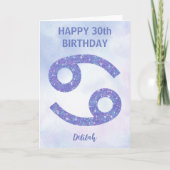 Aangepast Paars gelukkige verjaardag van Cute Canc Kaart (Voorkant)