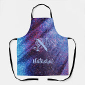 Aangepast Paars glitter Schort (Voorkant)