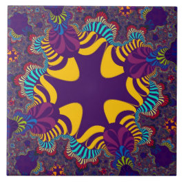 Aangepast Paars Gold Cross - Large Tile Tegeltje