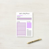 Aangepast Paars grijs dagblad Post-it® Notes (Op bureau)