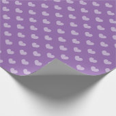 Aangepast paars hartpatroon kerstfeestdag cadeaupapier (Hoek)