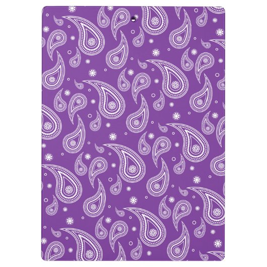 Aangepast Paars klembord Paisley (Achterkant)