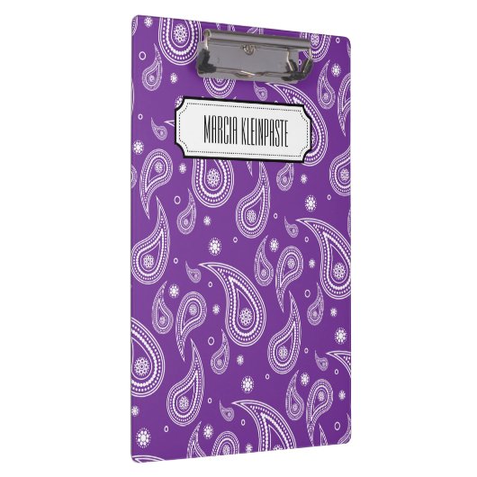 Aangepast Paars klembord Paisley (Rechts)