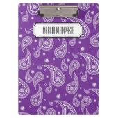 Aangepast Paars klembord Paisley (Voorkant)