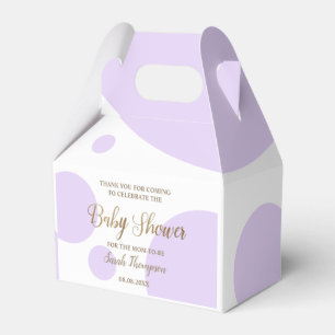 Aangepast Paars lavender White Baby douche Bedankdoosjes
