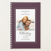 Aangepast Paars legant script voor bruiloft foto's Planner (Voorkant)