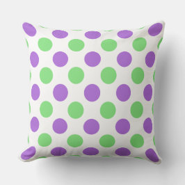 Aangepast Paars Mint Grote Polka Dot Pillow Kussen