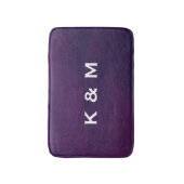 Aangepast Paars monogrammen Badmat (Voorkant Verticaal)