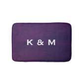 Aangepast Paars monogrammen Badmat (Voorkant)