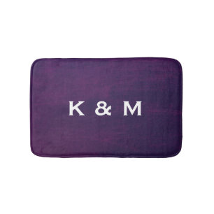 Aangepast Paars monogrammen Badmat