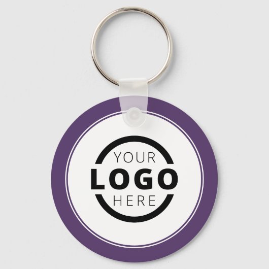 Aangepast Paars promotioneel Logo Sleutelhanger (Voorkant)