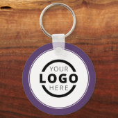 Aangepast Paars promotioneel Logo Sleutelhanger (Voorkant)