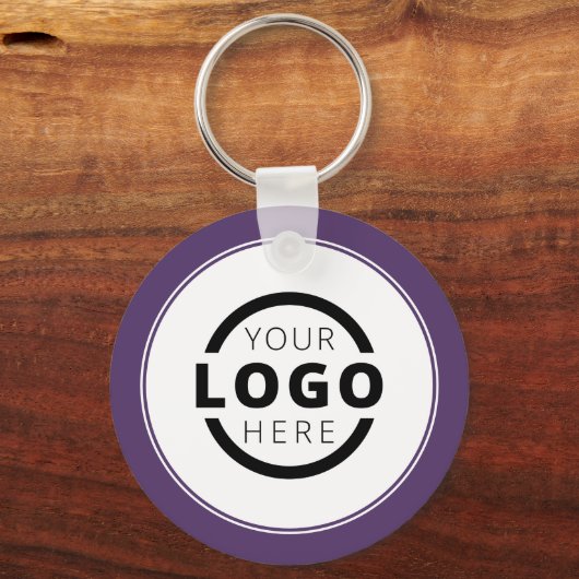 Aangepast Paars promotioneel Logo Sleutelhanger (Voorkant)