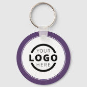 Aangepast Paars promotioneel Logo Sleutelhanger (Achterkant)