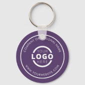 Aangepast Paars promotioneel Logo Sleutelhanger (Voorkant)