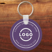 Aangepast Paars promotioneel Logo Sleutelhanger (Voorkant)