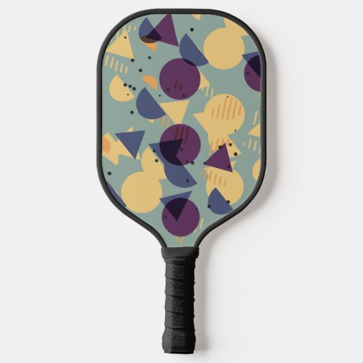 Aangepast Paars seafoam Blauwgroen Blauw Oranje Mo Pickleball Paddle (Achterkant)