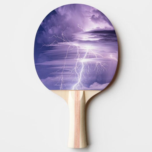 Aangepast Paars Sky Lightning Strikes Tafeltennisbatje (Achterkant)