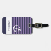 Aangepast Paars trapsgewijs lavender Bagagelabel (Voorkant horizontaal)