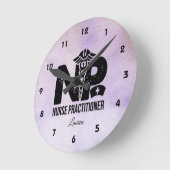 Aangepast Paars verpleegkundige Ronde Klok (Hoek)