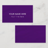 Aangepast Paars Visitekaartje (Voorkant / Achterkant)