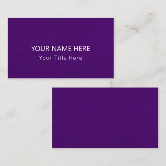 Aangepast Paars Visitekaartje (Voorkant / Achterkant)