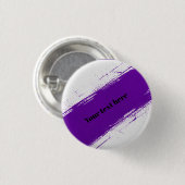 Aangepast paars wit typografie ontwerp ronde button 3,2 cm (Voorkant /achterkant)