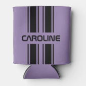 Aangepast Paars zwart, automatische racesport stri Blikjeskoeler (Voorkant)