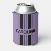 Aangepast Paars zwart, automatische racesport stri Blikjeskoeler (Blikje Achterkant)