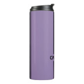 Aangepast Paars zwart, automatische racesport stri Thermosbeker (Gedraaid links)