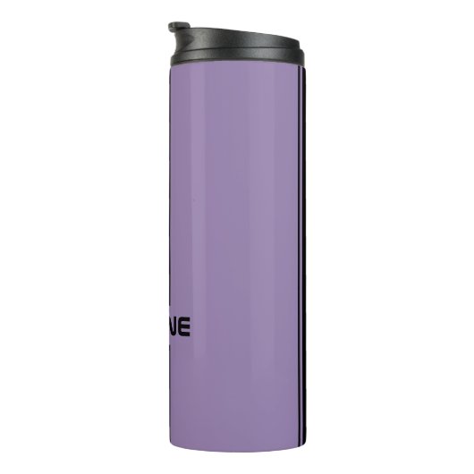 Aangepast Paars zwart, automatische racesport stri Thermosbeker (Geroteerd rechts)