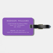 Aangepast Paarse Blauw Roze Paisley Patroon Bagagelabel (Achterkant horizontaal)