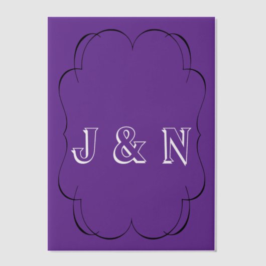 Aangepast Paarse doorschijnend vellum papier Vellum Uitnodigingen (Voorkant)
