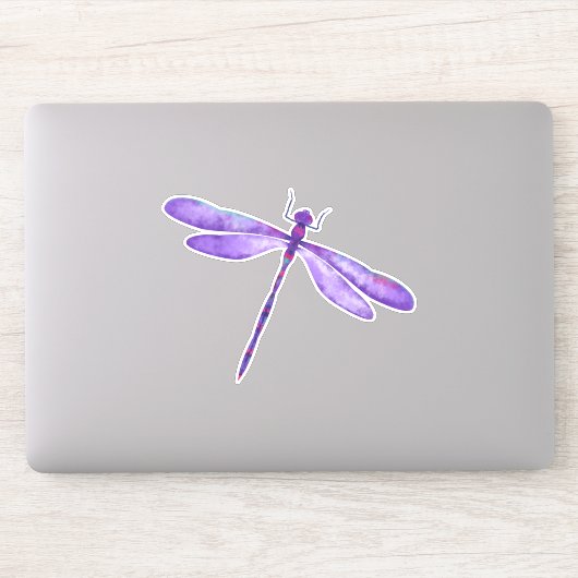 Aangepast Paarse dragonfly - Vinylsticker knippen Sticker (Computer)