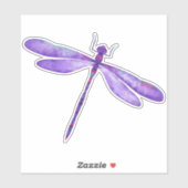 Aangepast Paarse dragonfly - Vinylsticker knippen Sticker (Vel)