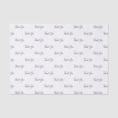 Aangepast Paarse tekstpatroon Bedankt Tissuepapier (Voorkant)