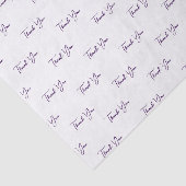 Aangepast Paarse tekstpatroon Bedankt Tissuepapier (Detail)